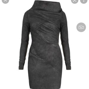 Allsaints Luciano leather mini zipper dress US 2